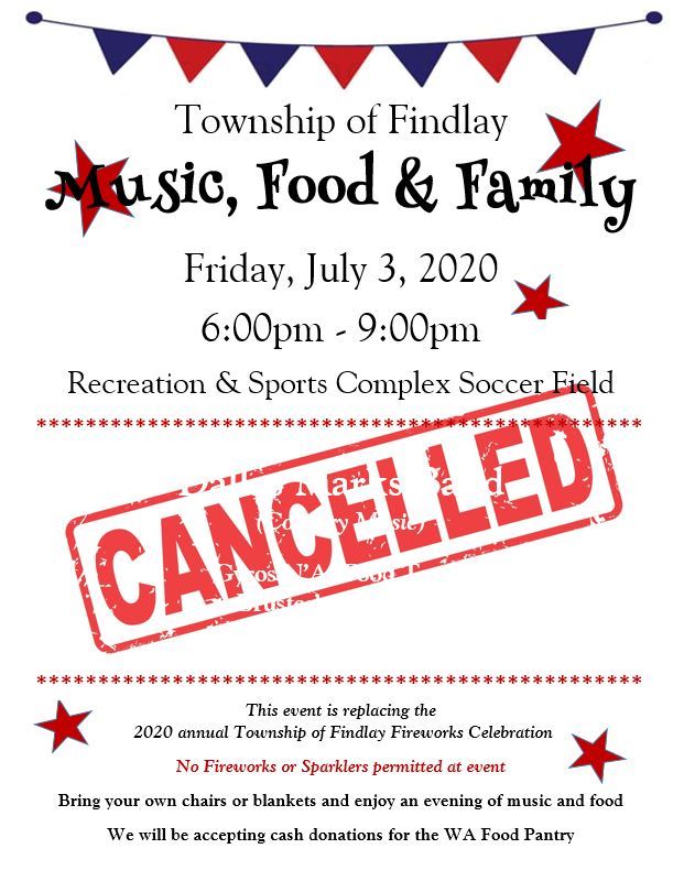 July 3rd Event Canceled