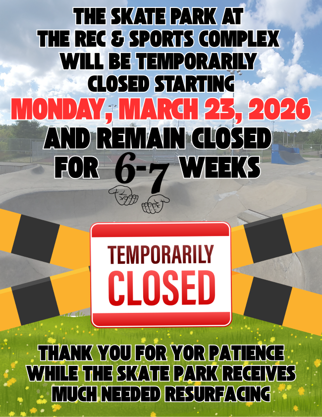 skate park closed 3.16.26