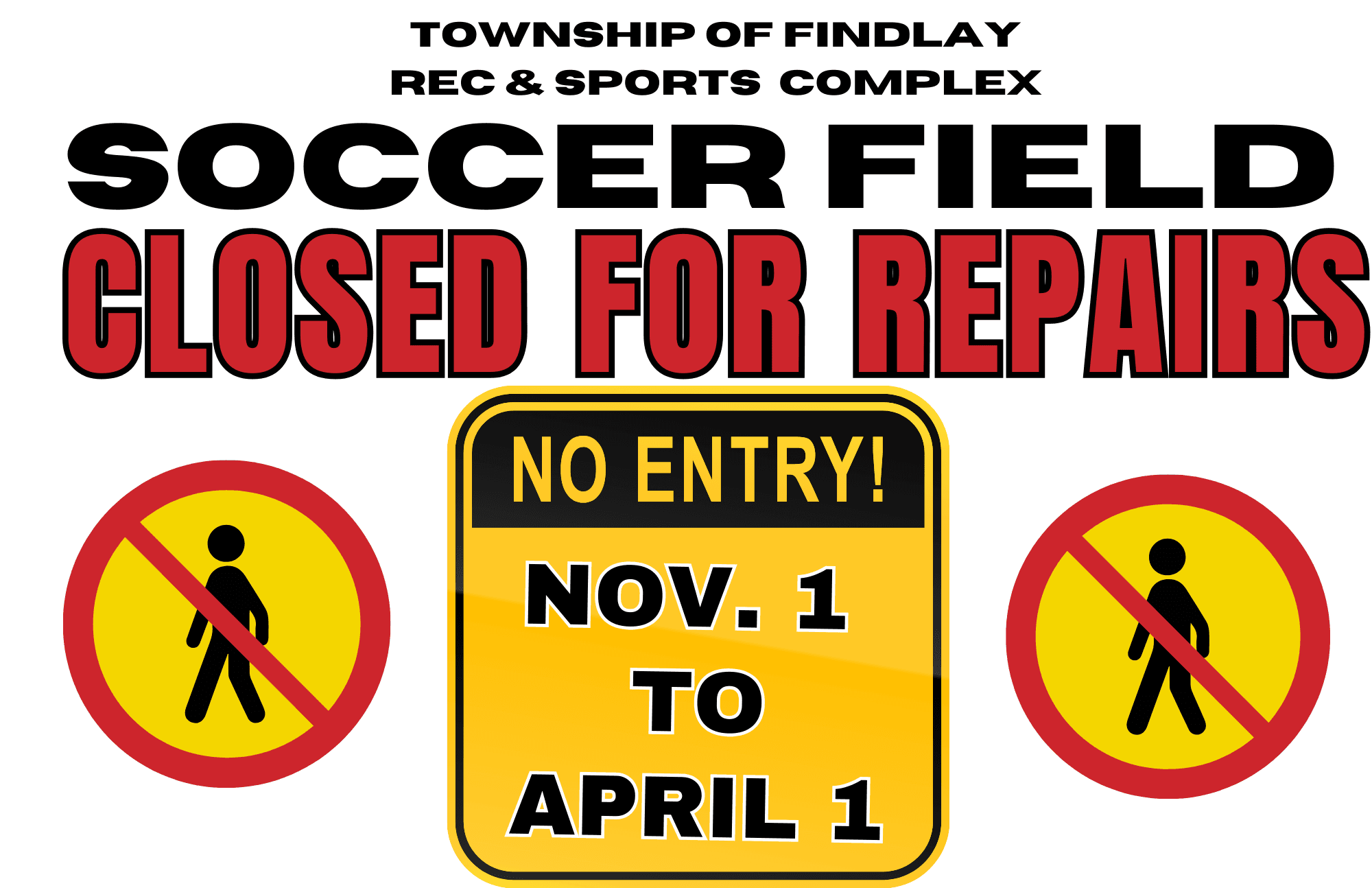 soccer field closed November-March